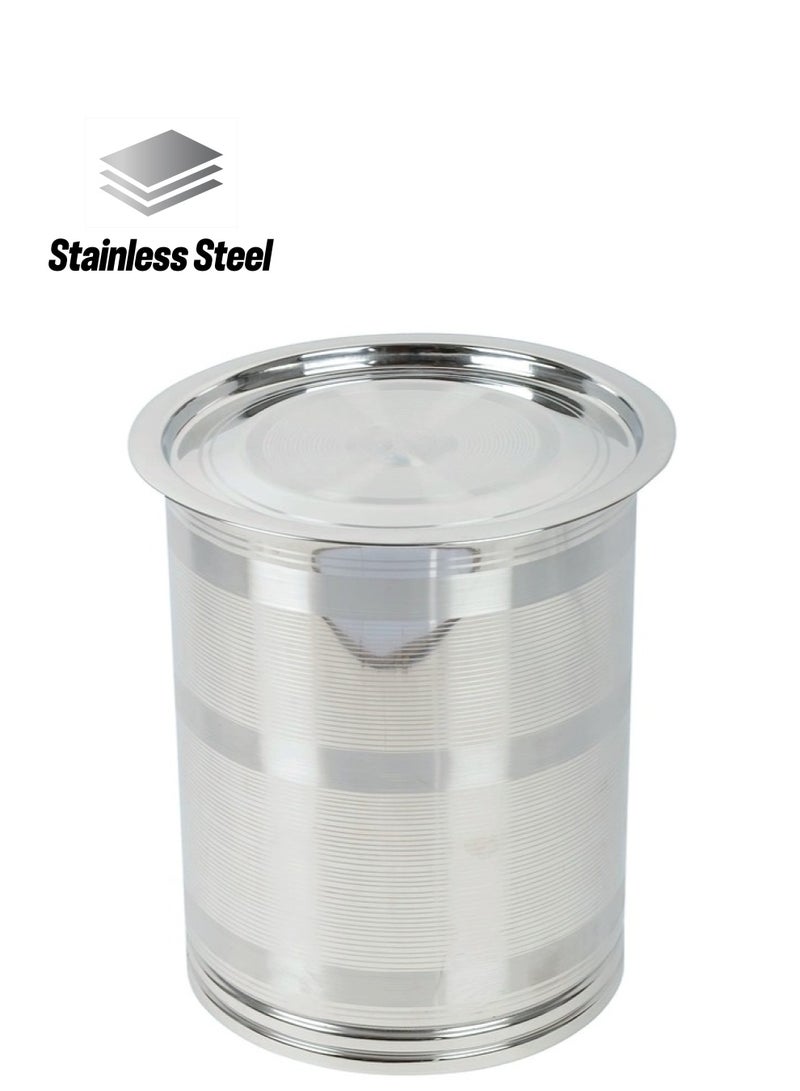 Ayda حاوية تخزين عمودية مستديرة من الفولاذ المقاوم للصدأ سعة 25 لترًا - Image 1