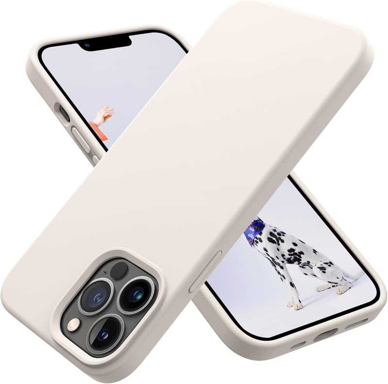 اوتوفلاي حافظة لـ iPhone 13 Pro Max [متوافقة مع MagSafe] حافظة هاتف سيليكون مقاوم للصدمات رفيعة ونحيفة كاملة الجسم لـ iPhone 13 Pro Max 6.7 بوصة (حجر) | متوافقة مع MagSafe - Image 1
