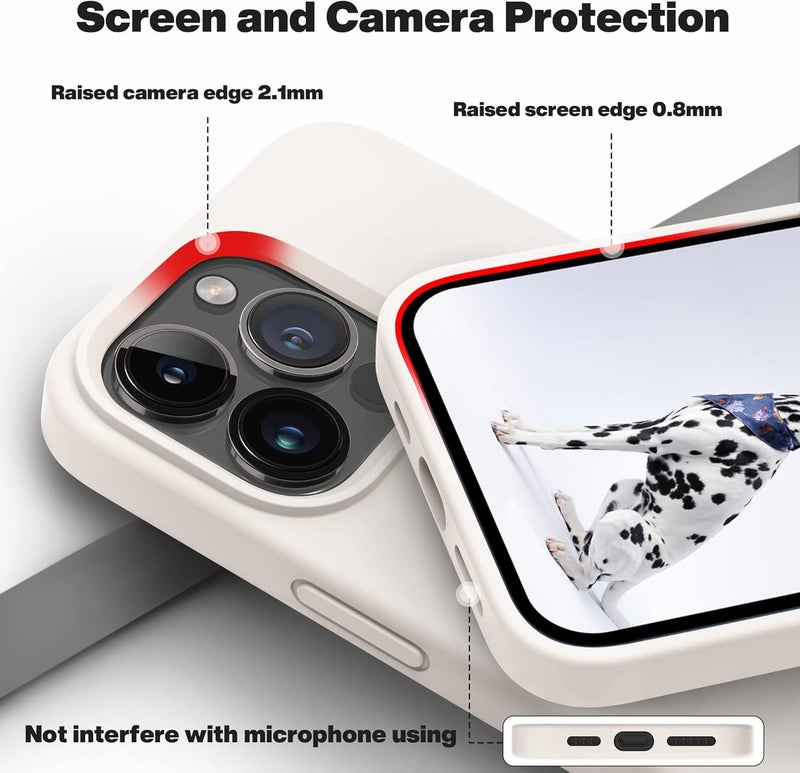 اوتوفلاي حافظة لـ iPhone 13 Pro Max [متوافقة مع MagSafe] حافظة هاتف سيليكون مقاوم للصدمات رفيعة ونحيفة كاملة الجسم لـ iPhone 13 Pro Max 6.7 بوصة (حجر) | متوافقة مع MagSafe - Image 4