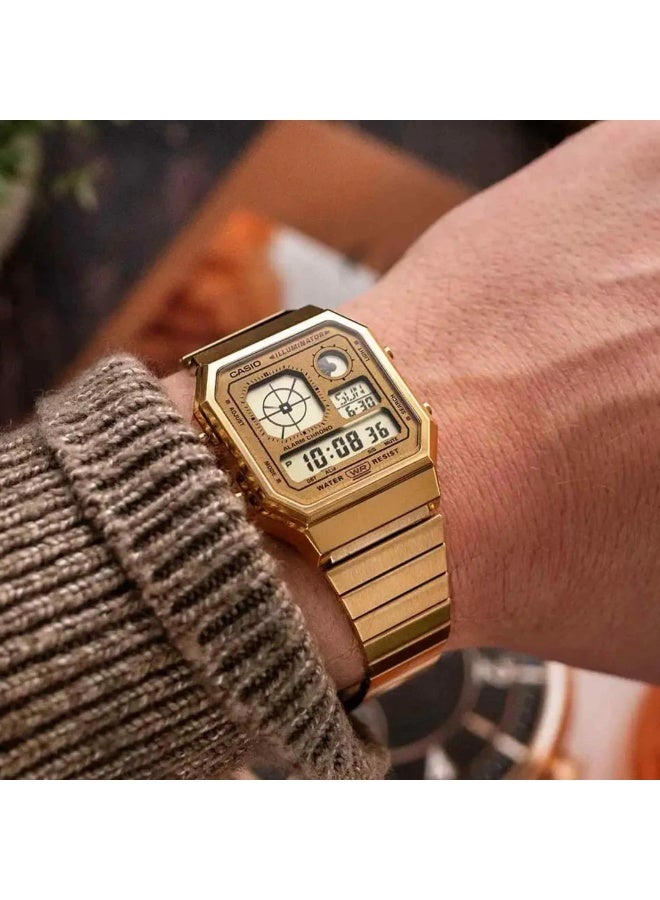 Casio Vintage Watch A130WEG-9ADF Gold - Image 3