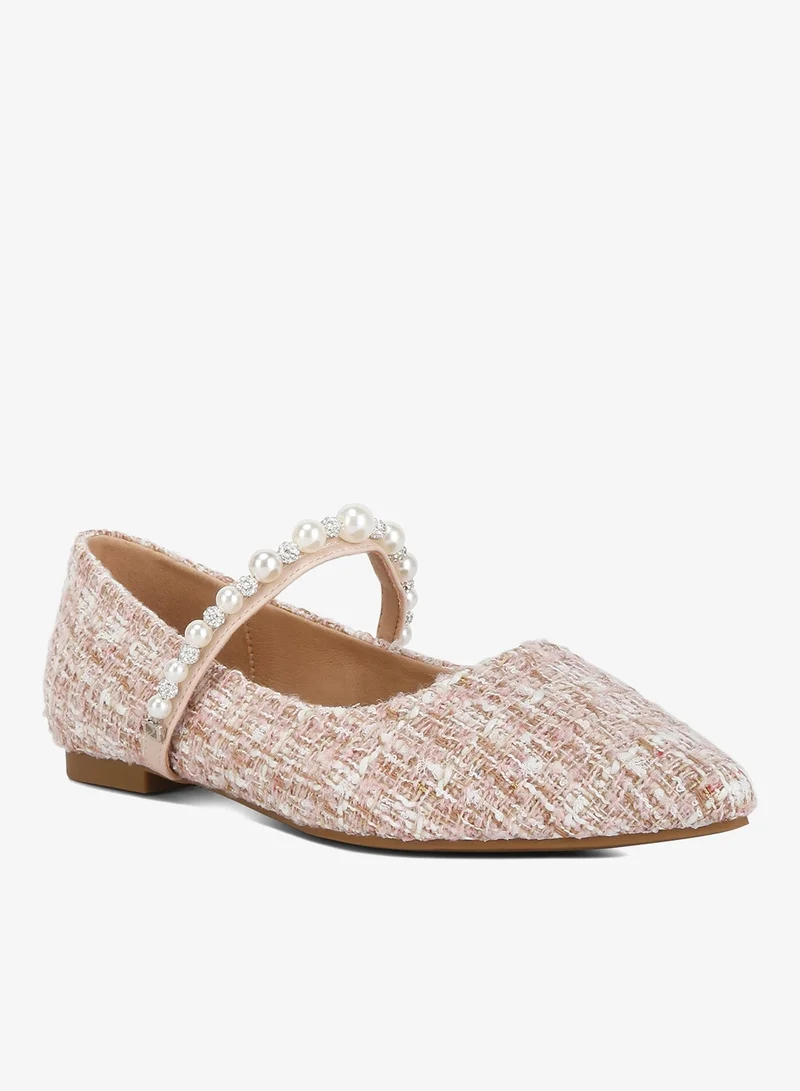 لندن راج حذاء باليه مسطح من بلاش ماري جين