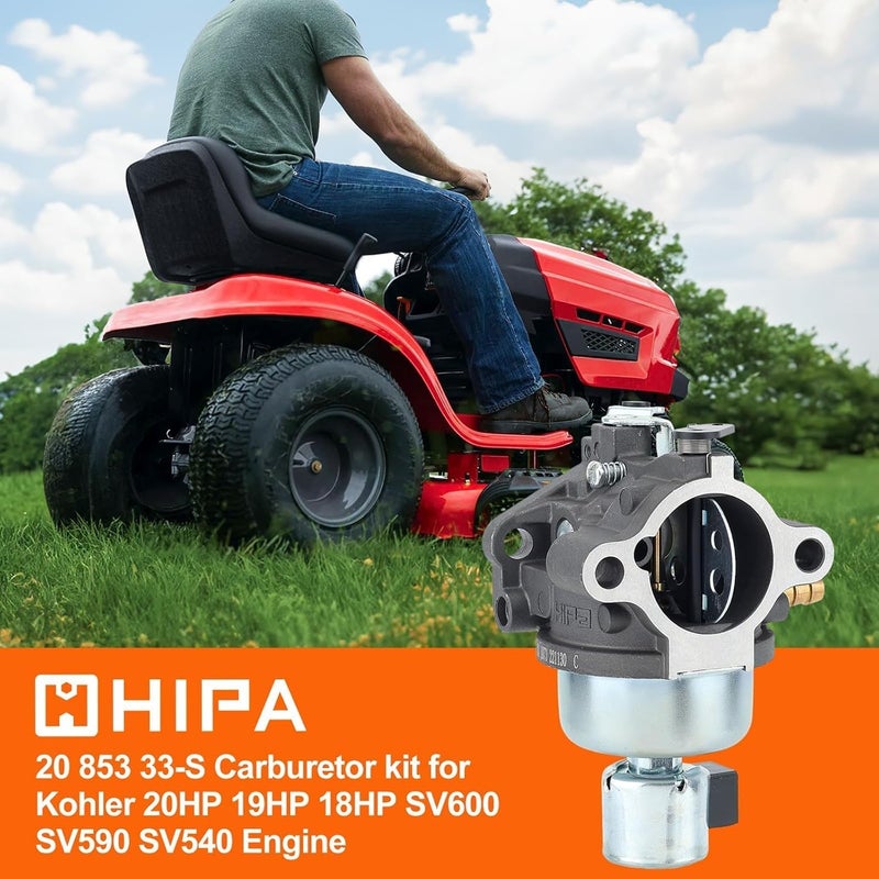 Hipa 20 853 33-S SV541 Carburetor for Kohler SV600 SV600S SV590 SV590S SV530 SV601 SV610 SV620 SV591 SV540 SV470 SV480 SV471 Engine Lawn Mower Replace 20 853 16-S 20 853 14-S - Image 2