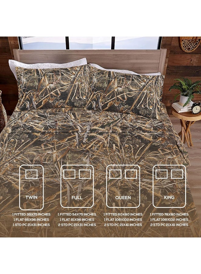 Realtree Max-5 Camouflage Bed Sheets - 3 Piece Camo Bedding Twin - Premium Polycotton Super Soft Hunting Sheet Set - Machine Washable Outdoor Bedding Set (Twin Size) - Image 5