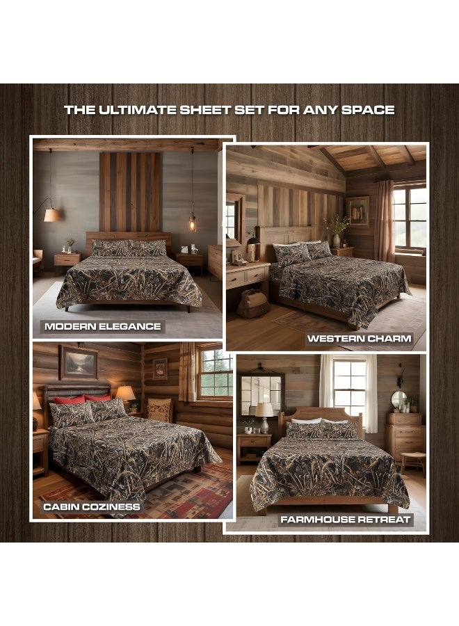 Realtree Max-5 Camouflage Bed Sheets - 3 Piece Camo Bedding Twin - Premium Polycotton Super Soft Hunting Sheet Set - Machine Washable Outdoor Bedding Set (Twin Size) - Image 3