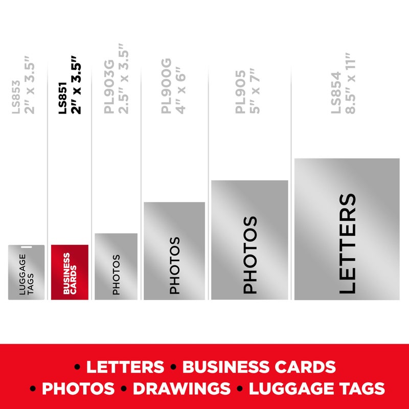 Scotch Self-Sealing Laminating Pouches, 2 in x 3.5 in Business Card Size, Great for Gift Tags, 25-Pack - Image 5