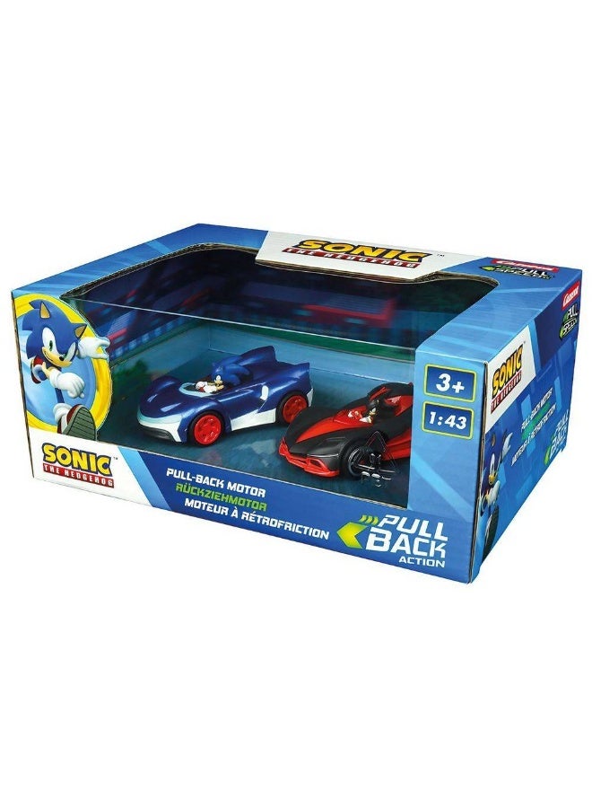 Carrera Pull N Speed Sonic The Hedgehog Sonic Vs Shadow Pull-Back Action Motor Cars (1:43, Pack Of 2) - Image 2