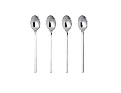 Alessi Dry Mocha Coffee Spoon Set of 4 Silver - Image 1