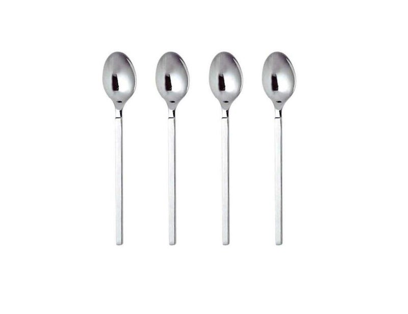 Alessi Dry Mocha Coffee Spoon Set of 4 Silver - Image 2