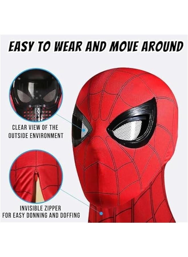 SpiderHero Mask with Moving Eyes- Mask Full Face Chin Control Eyes Size Hero Cosplay Mask for Kids/Adult - Image 4