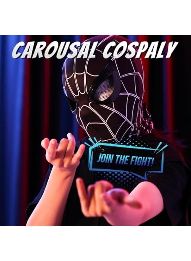SpiderHero Mask with Moving Eyes- Mask Full Face Chin Control Eyes Size Hero Cosplay Mask for Kids/Adult - Image 5