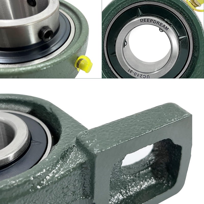 DEEPDREAM 2Pcs UCP210-31 Pillow Block Bearing 1-15/16" inch Shaft Cast Iron p210 Bearings with 1-15/16" Bore Mounted Bearing Block Self Alignment - Image 4