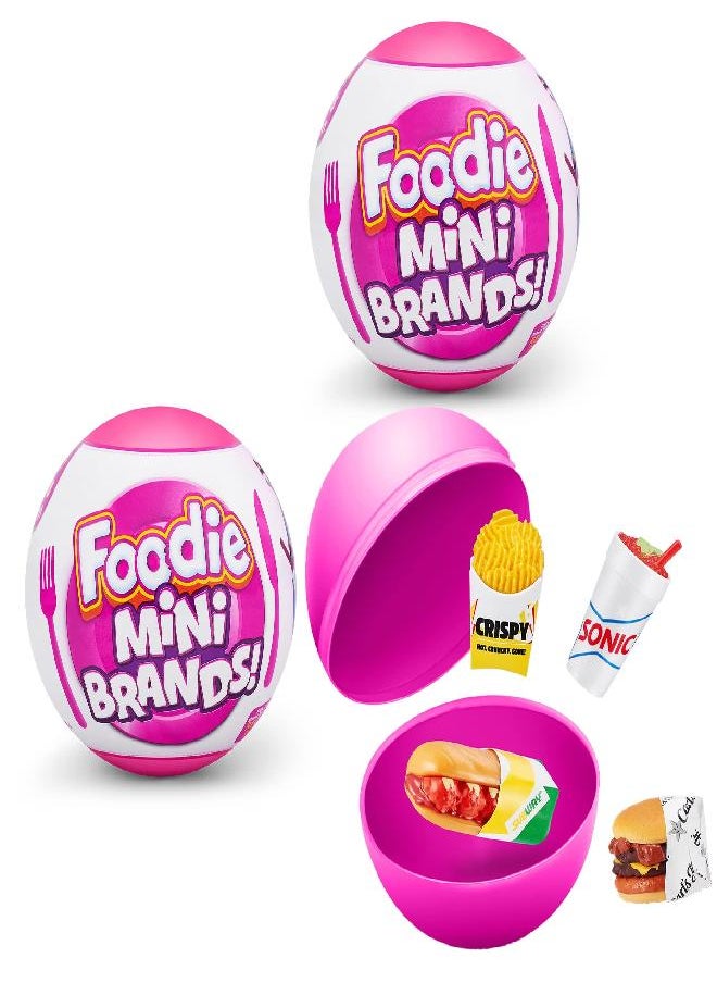 5 Surprise 5 Surprise Foodie Mini Brands (2 Pack) by ZURU, Mystery Capsule Real Miniature Collectable Toy, Collectibles, Fast Food Toys and Shopping Accessories  - Image 4