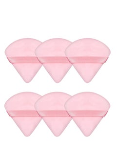 6 Pieces Powder Puff Face Makeup Sponge Soft Velour Triangle Powder Puffs for Loose Powder Setting Powder Cosmetic Foundation Beauty Sponge