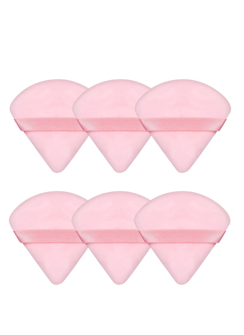 Viedouce - 6 Pieces Powder Puff Face Makeup Sponge Soft Velour Triangle Powder Puffs for Loose Powder Setting Powder Cosmetic Foundation Beauty Sponge - Image 1