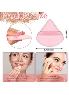 Viedouce 6 Pieces Powder Puff Face Makeup Sponge Soft Velour Triangle Powder Puffs for Loose Powder Setting Powder Cosmetic Foundation Beauty Sponge  - Image 2