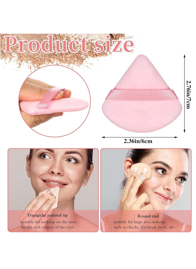Viedouce - 6 Pieces Powder Puff Face Makeup Sponge Soft Velour Triangle Powder Puffs for Loose Powder Setting Powder Cosmetic Foundation Beauty Sponge - Image 1