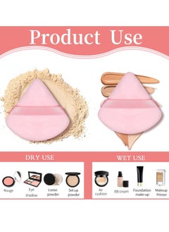 Viedouce 6 Pieces Powder Puff Face Makeup Sponge Soft Velour Triangle Powder Puffs for Loose Powder Setting Powder Cosmetic Foundation Beauty Sponge  - Image 3