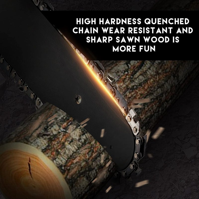 Honoson Mini Chainsaw Replacement Cordless Electric Portable Chainsaw Chain, 24 V Mini Cordless Electric Chainsaw Pruning Shears Chainsaw for Wood Branch Cutting (4 Pieces,6 Inch) - Image 2