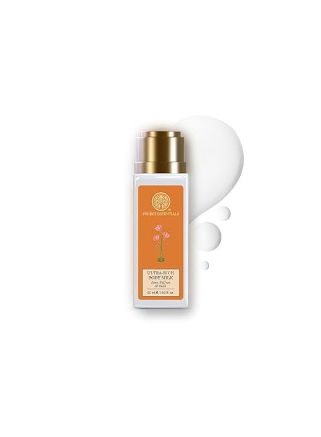 Forest Essentials Ultra-Rich Body Milk Lime Saffron Oudh | Ayurvedic Nourishing Body Lotion to Replenish Skin Moisture and Leave it Smooth & Scented - Image 2