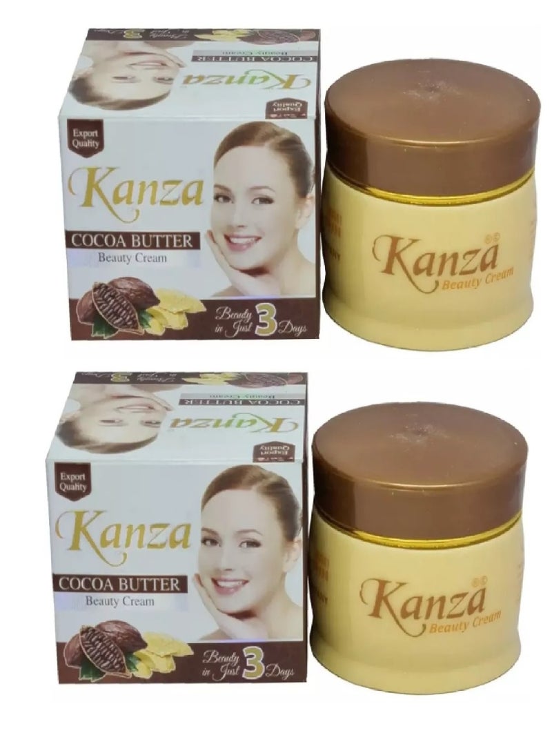 كنزه 2قطع من كريم الجمال لتفتيح بزبدة الكاكاو 2X50 جرام - Image 2