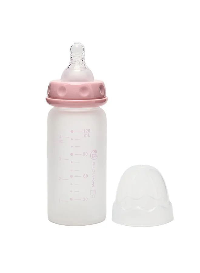 Babies & More Babies & More Baby Pink Shatterproof Glass Feeding Bottle 120ml