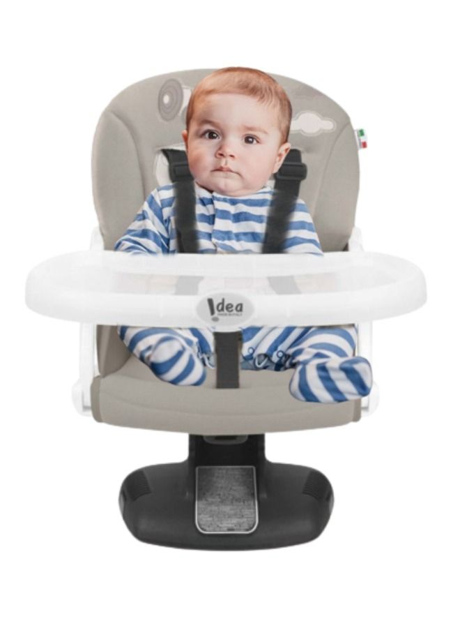 cam كرسي تغذية الأطفال Idea Booster، مقعد وجبة خفيفة، Smart Pop، محمول، مقعد مع صينية للأكل، خفيف الوزن، قابل للطي، للسفر - بني - Image 5