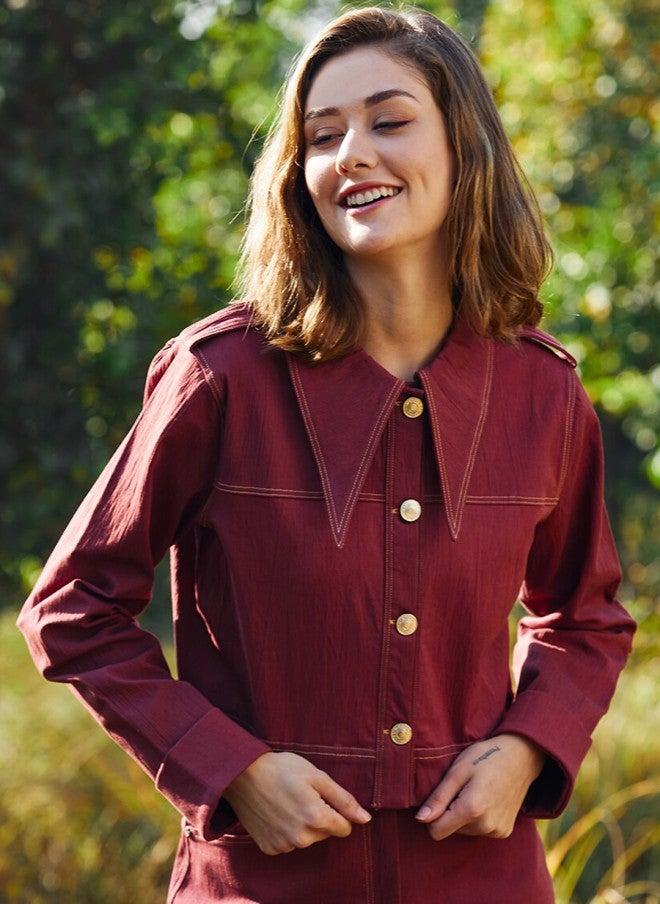 Athena جاكيت جينز قطن قصير للنساء - Image 1