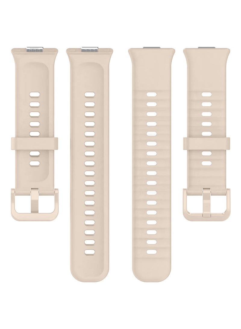 CATANES Wristband for Huawei Watch Fit 3/Fit 4/Fit 4 Pro Bands, Silicone Bracelet Quick Release Arm Band, Replacement Smartwatch Band Quick Release Sport Strap - Beige  - Image 4