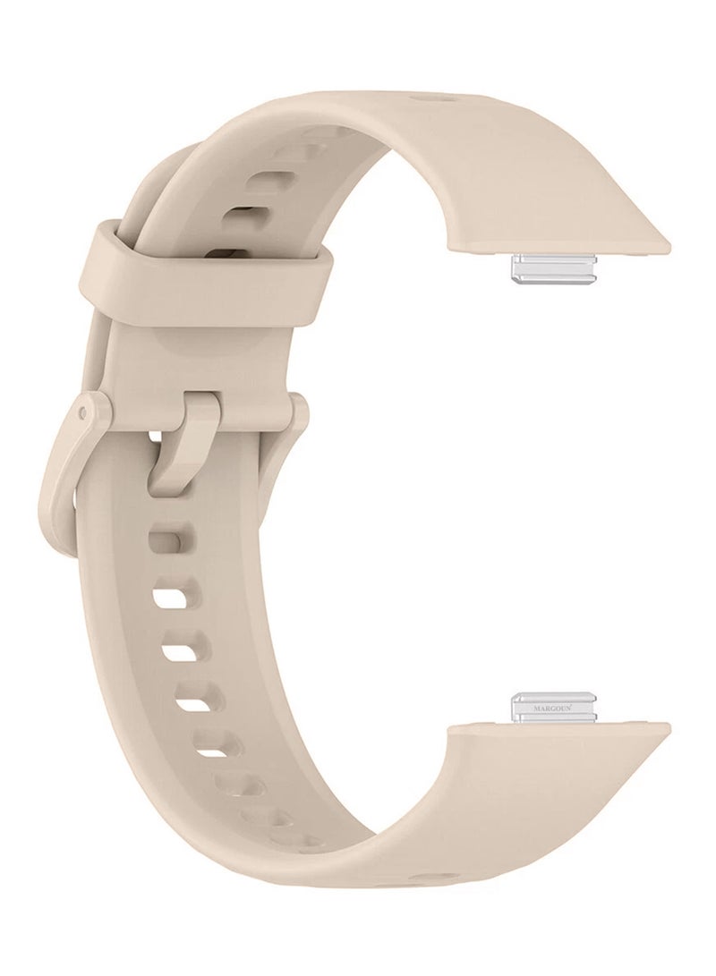 CATANES Wristband for Huawei Watch Fit 3/Fit 4/Fit 4 Pro Bands, Silicone Bracelet Quick Release Arm Band, Replacement Smartwatch Band Quick Release Sport Strap - Beige  - Image 1