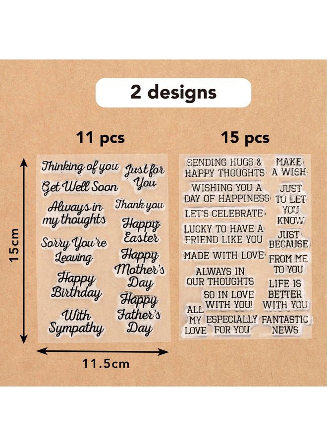 Desecraft 2 pk Clear Rubber Stamp Set - Image 3
