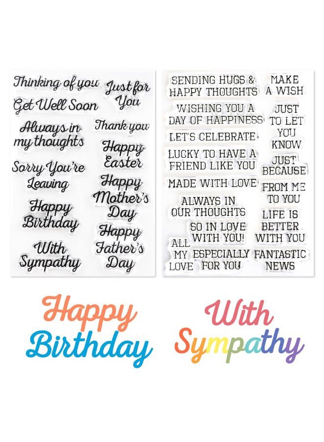 Desecraft 2 pk Clear Rubber Stamp Set - Image 1