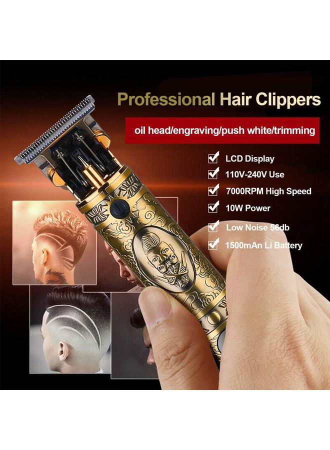 Hair Clippers for Men, Professional Hair & Beard Trimmer for Men, T-Blade Hair Edgers Clippers, Gold Knight Close-Cutting Trimmers, Cordless Clippers for Hair Cutting - Image 4