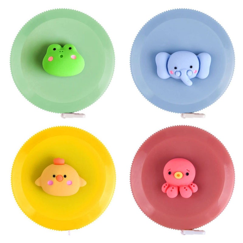 ASTARON 4 Pcs Soft Measuring Tape for Body Measurements Retractableï¼ŒCute Tape Measures Tailor Measuring Tape for Sewing 60 in / 1.5 M Tailors Measure Tape with Fractions Measure Ruler for Sewing - Image 1