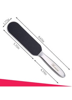 Professional Pedicure Foot File - Reusable Stainless Steel Cracked Skin Corns Callus Remover Feet Rasp With 10 Replaceable Pads Coarse-Fine - pzsku/Z1C4CF8A7FE97312776C8Z/45/_/1734183281/53472c19-85d1-4b33-bf3c-ffa189760583