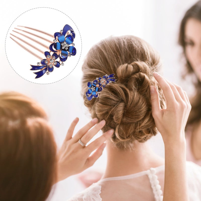 💄 مشط شعر أنيق لتصفيفة العروس بتصميم مزخرف بأحجار الراين - Image 1