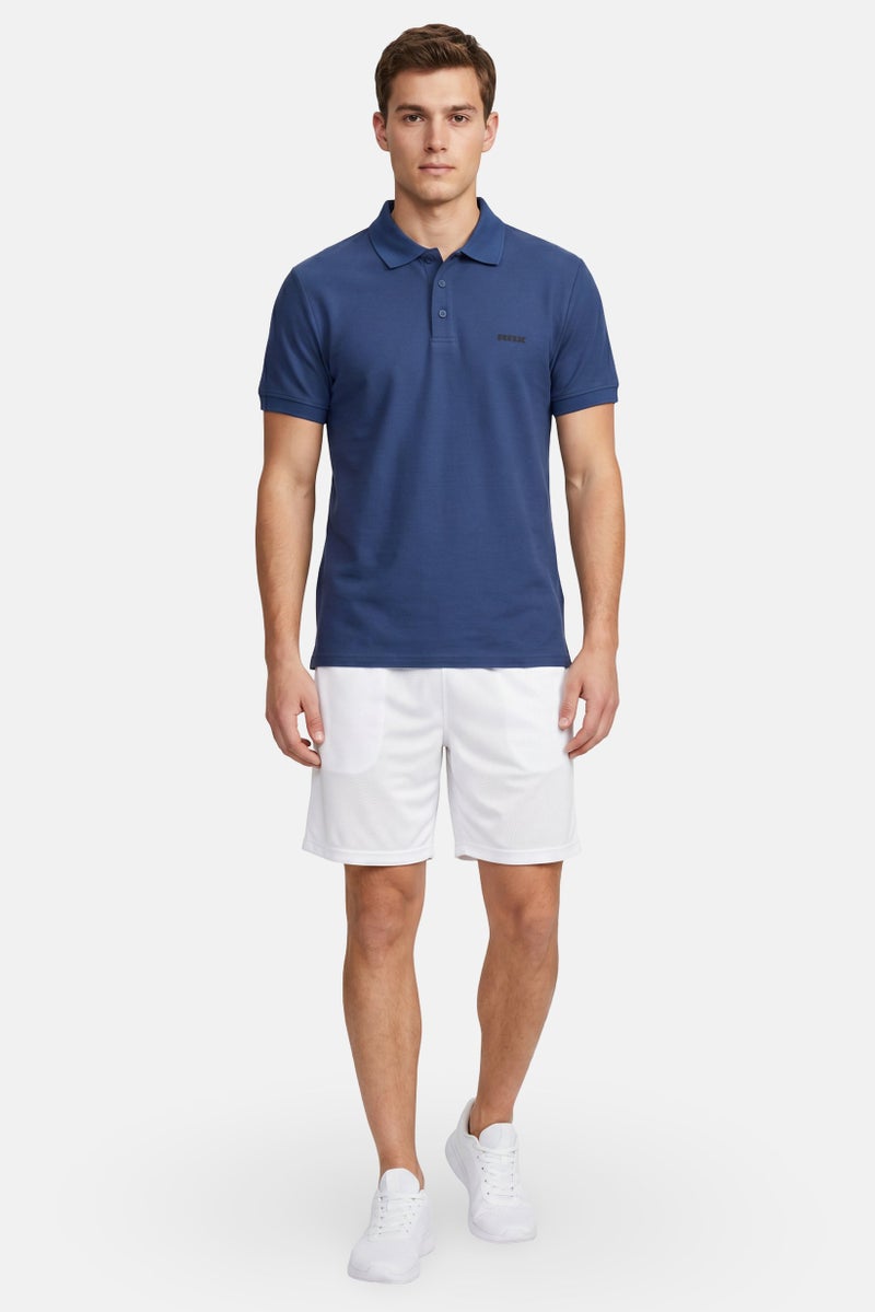 RBX Men Sportswear Fit Short Sleeve Outdoor Polo Shirt, Slate Blue - Image 2
