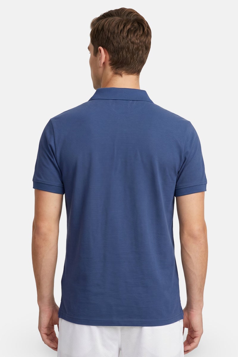 RBX Men Sportswear Fit Short Sleeve Outdoor Polo Shirt, Slate Blue - Image 4