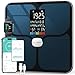 ABLEGRID Body Fat ScaleDigital Smart Bathroom Scale for Body Weight Large Color Display Screen 16 Body Composition Metrics BMI Water Weigh Heart Rate Baby Mode 400lb Rechargeable - Image 1