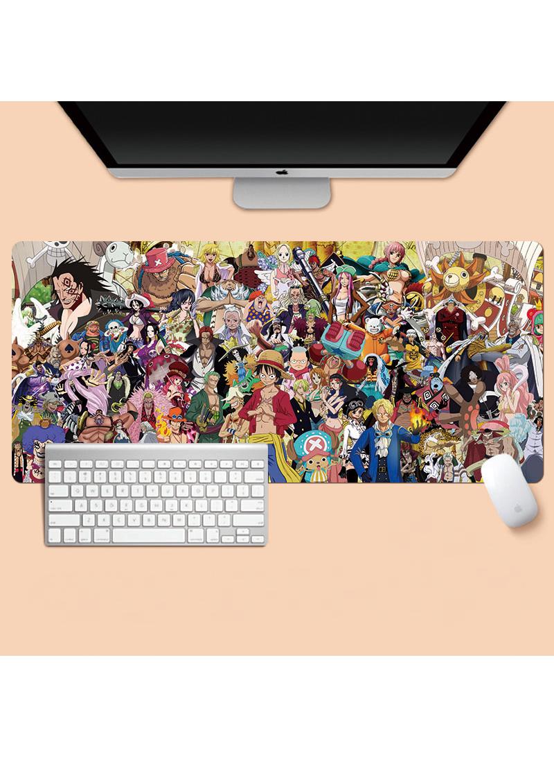 Y&D One Piece Anime Gaming Mouse Pad Extended Large Mat Desk Pad Stitched Edges Mousepad Long Mouse Pad And Non-Slip Rubber Base Mice Pad 800X300X4mm
