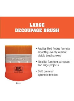 Mod Podge Gold Brush Applicator 4 Inch 12917 Taklon 1 Pack  - Image 3