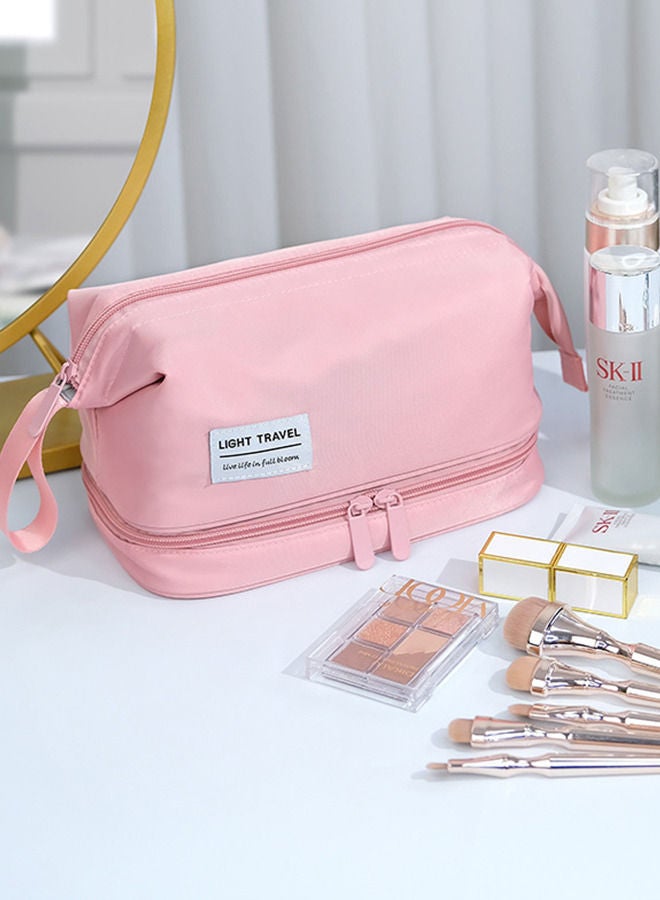 Sharpdo Portable Cosmetic Bag,Large 2-Layers Waterproof Makeup Bag Organizer Case - Image 2