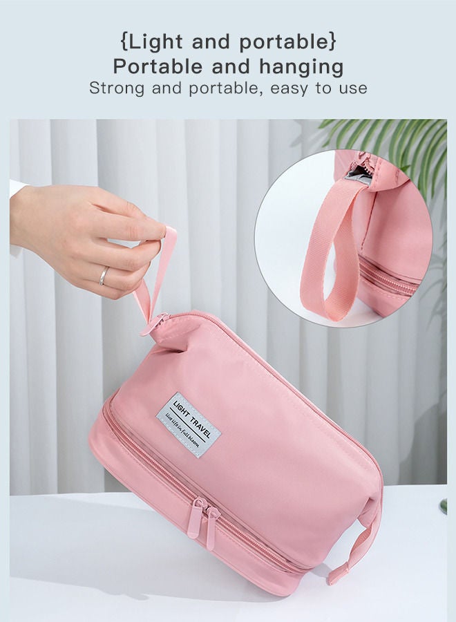 Sharpdo Portable Cosmetic Bag,Large 2-Layers Waterproof Makeup Bag Organizer Case - Image 4