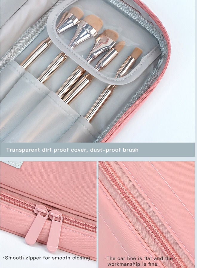 Sharpdo Portable Cosmetic Bag,Large 2-Layers Waterproof Makeup Bag Organizer Case - Image 3