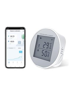 SYOSI Smart WiFi Thermometer Hygrometer Sensor, with App Control, Large LCD Display, Notification Alerts, for Home Room Pet Garage with Digital Compatible with Home Automation  - Image 1