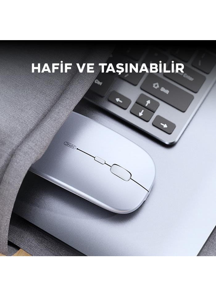Polham - 2.4g Rechargeable Super Silent Ultra Thin Mouse, Windows, Linux, Mac Os Compatible Mouse - Image 1