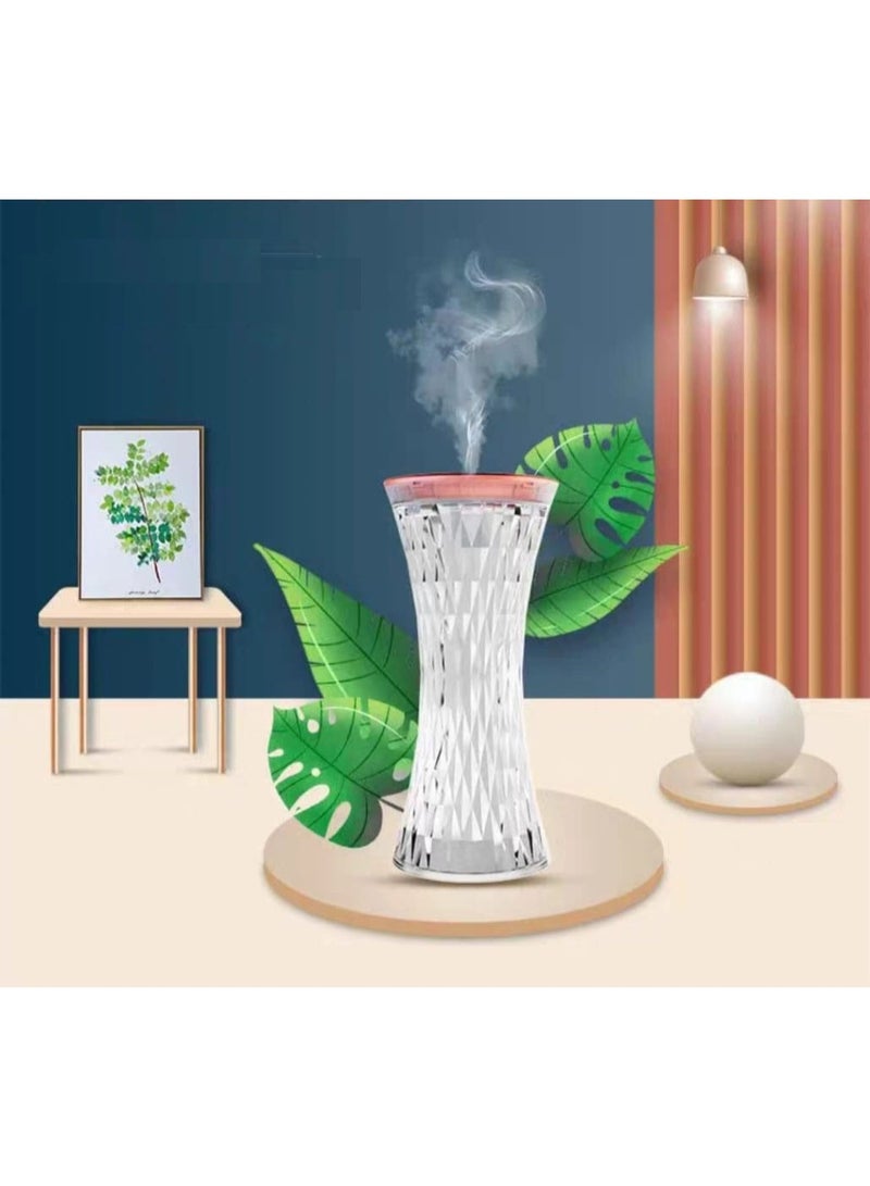 Crystal Table Lamp with Built-In Humidifier – LED Night Light & Aromatherapy Diffuser - Image 1