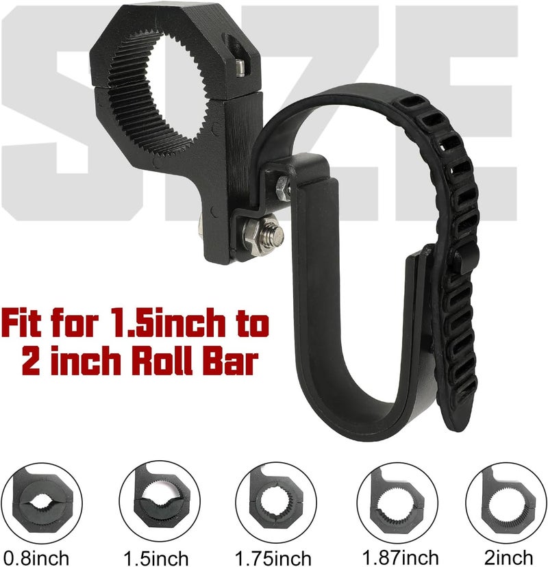 SUNPIE UTV Hunting Tools Racks - Roof Rifle Rack Shovel Bow Holder Mount Storage for SXS Polaris RZR Ranger General Can-Am Kawasaki Pioneer Talon Snowmobile Golf Cart for 1.5’’ to 2’’ Bar - Image 3