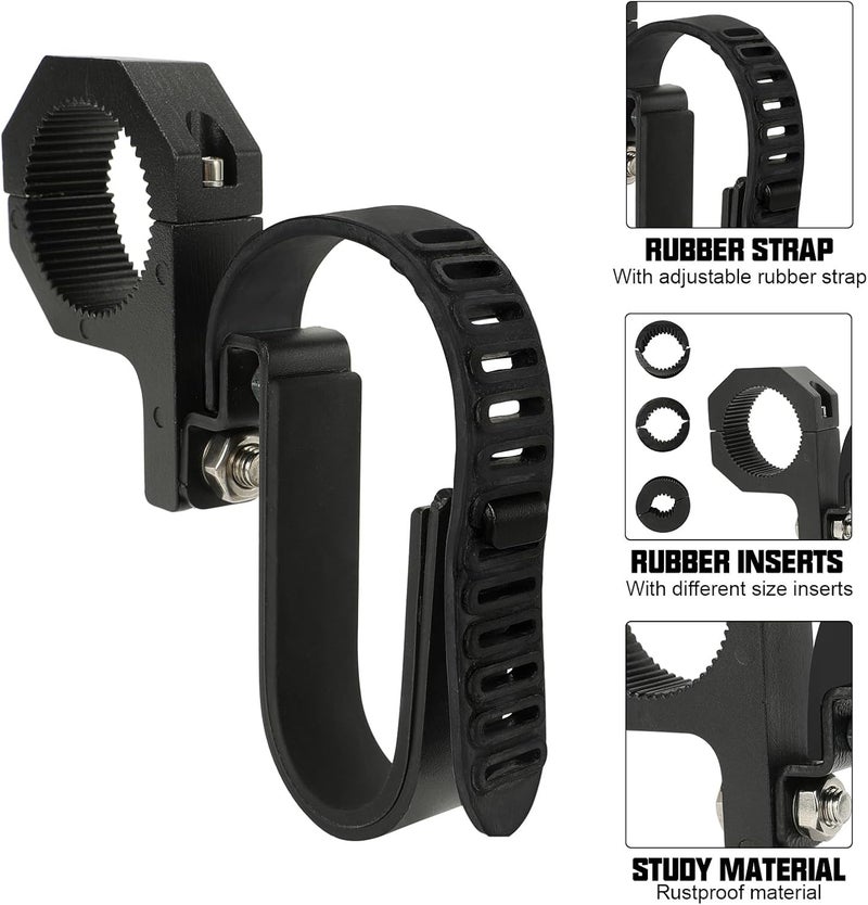 SUNPIE UTV Hunting Tools Racks - Roof Rifle Rack Shovel Bow Holder Mount Storage for SXS Polaris RZR Ranger General Can-Am Kawasaki Pioneer Talon Snowmobile Golf Cart for 1.5’’ to 2’’ Bar - Image 4