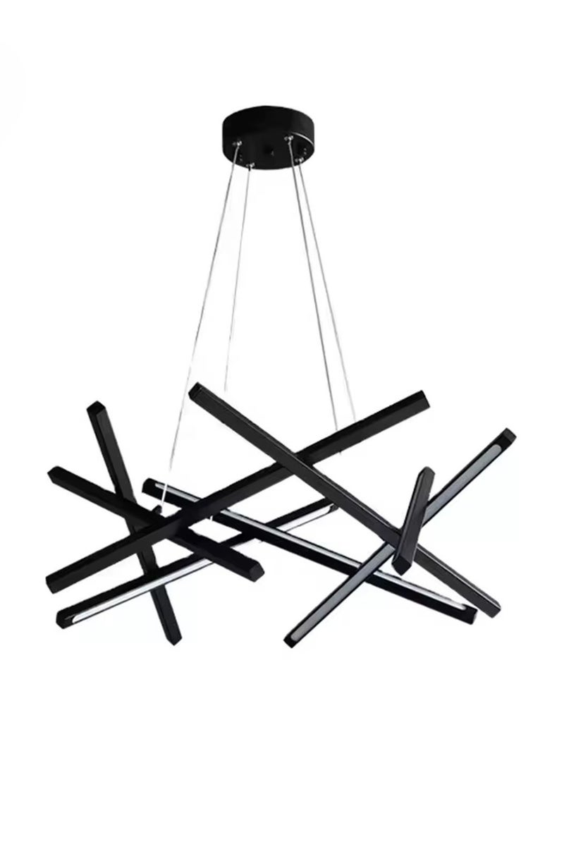 NERFA ⚡ Modern Black Geometric Chandelier – Bold Lighting for Contemporary Spaces - Image 3