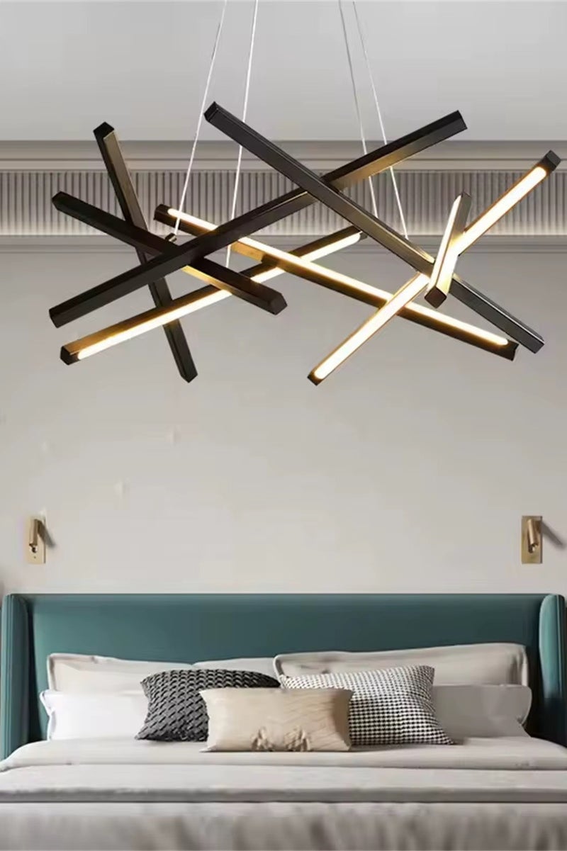 NERFA ⚡ Modern Black Geometric Chandelier – Bold Lighting for Contemporary Spaces - Image 2